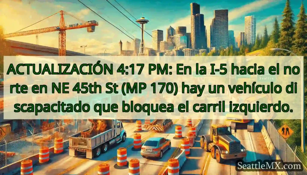 ACTUALIZACIÓN 4:17 PM: En la I-5 hacia el norte