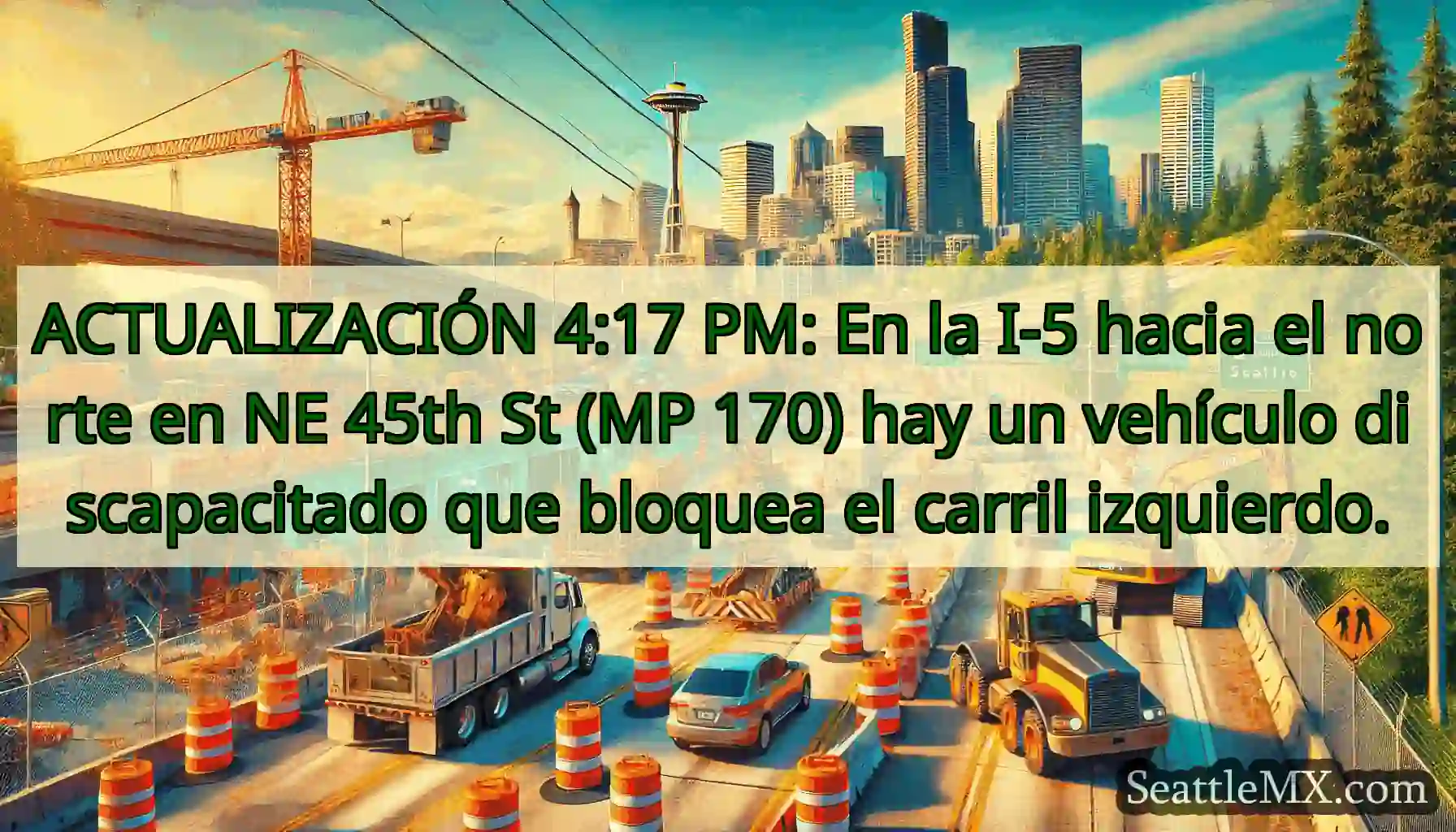 ACTUALIZACIÓN 4:17 PM: En la I-5 hacia el norte