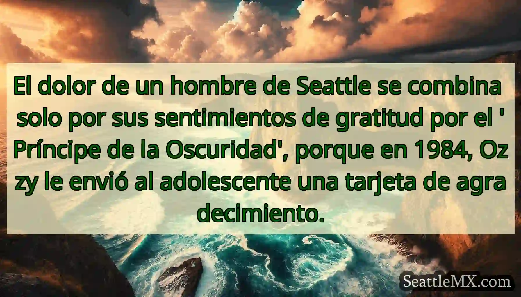 El dolor de un hombre de Seattle se combina solo