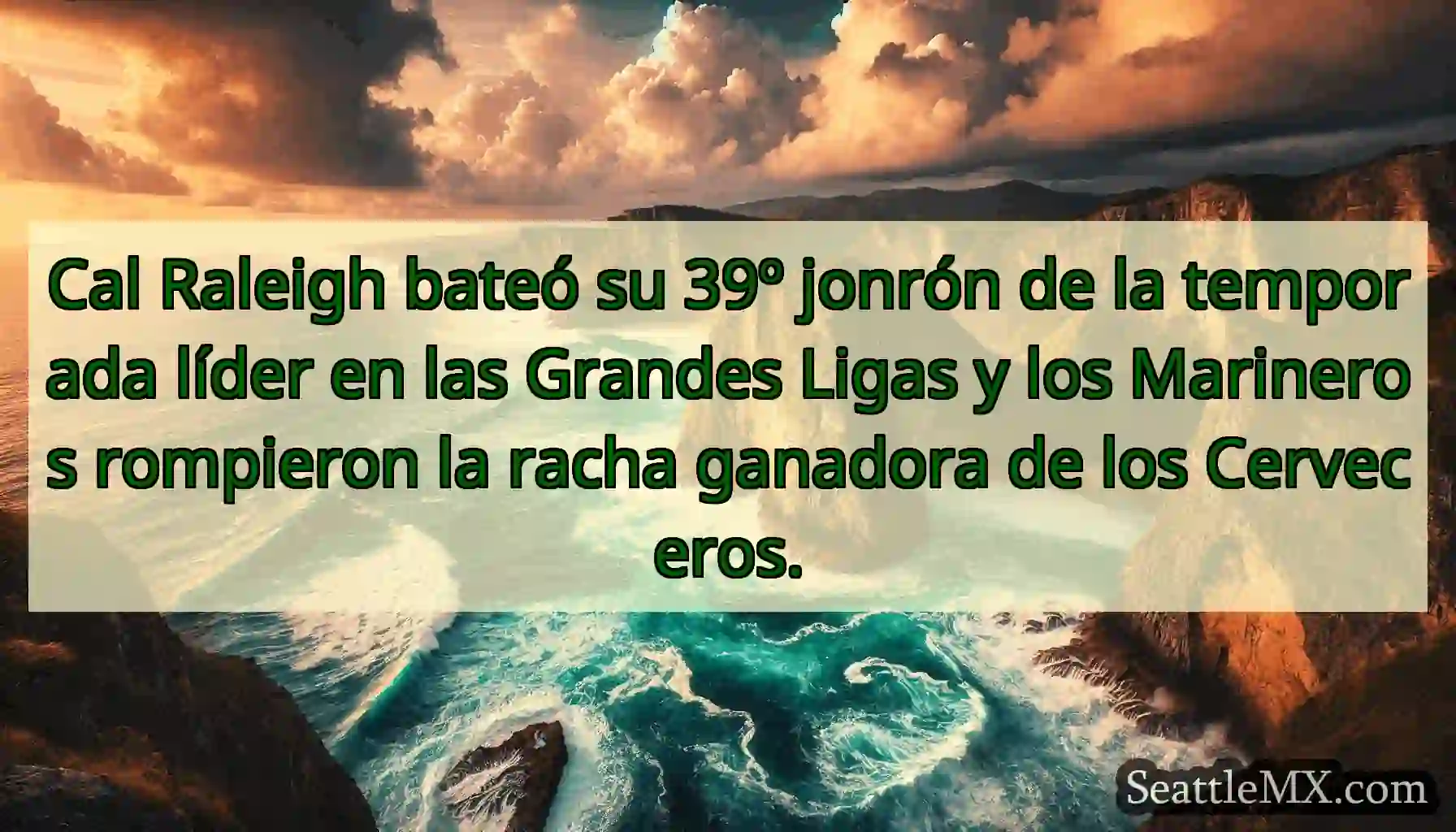 Cal Raleigh bateó su 39º jonrón de la temporada