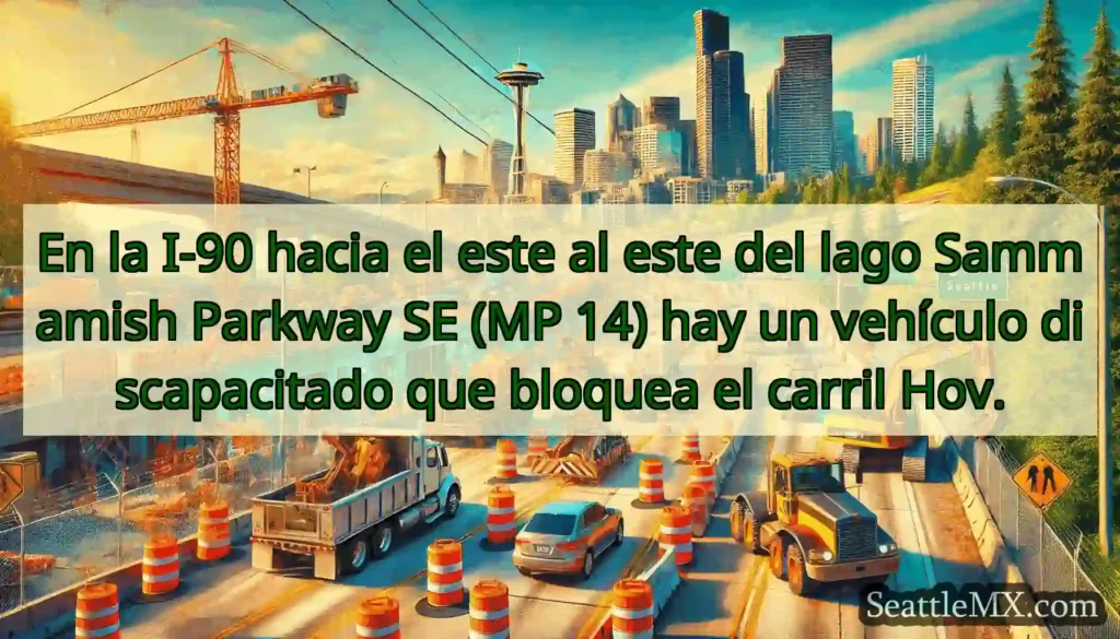 En la I-90 hacia el este al este del lago