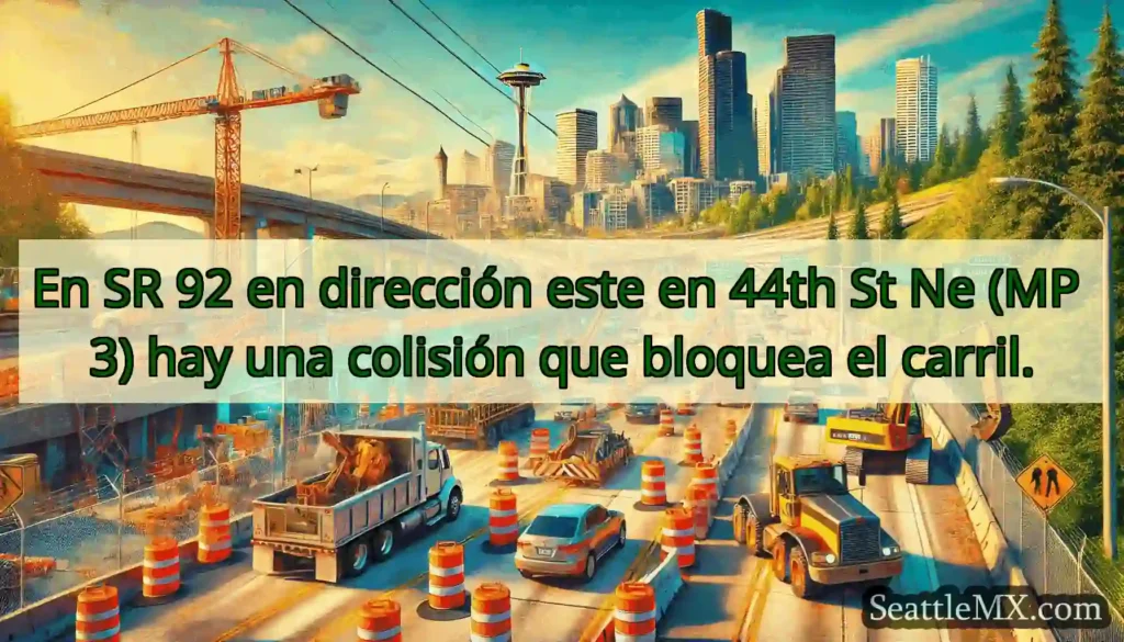 En SR 92 en dirección este en 44th St Ne (MP 3)