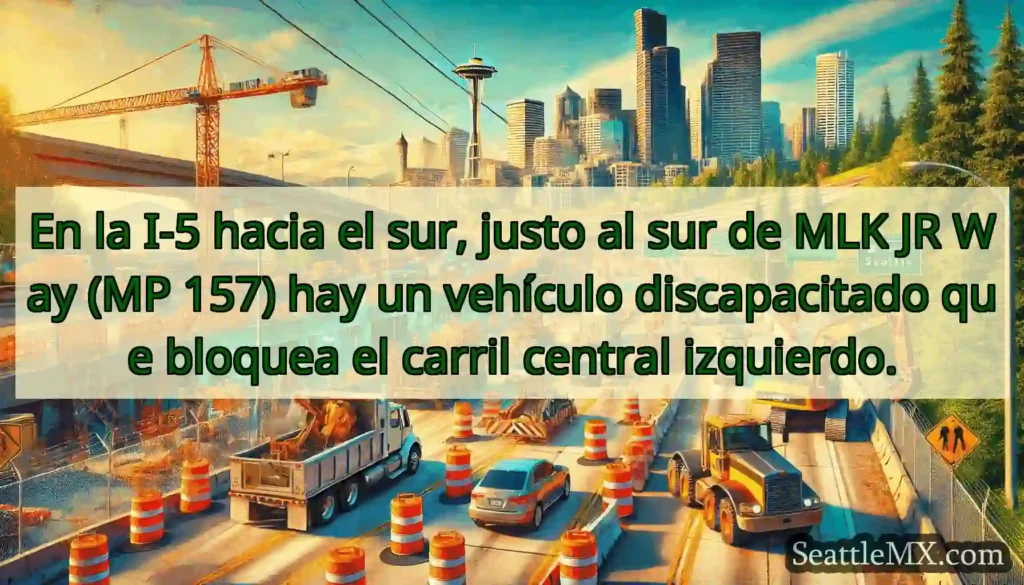 En la I-5 hacia el sur, justo al sur de MLK JR