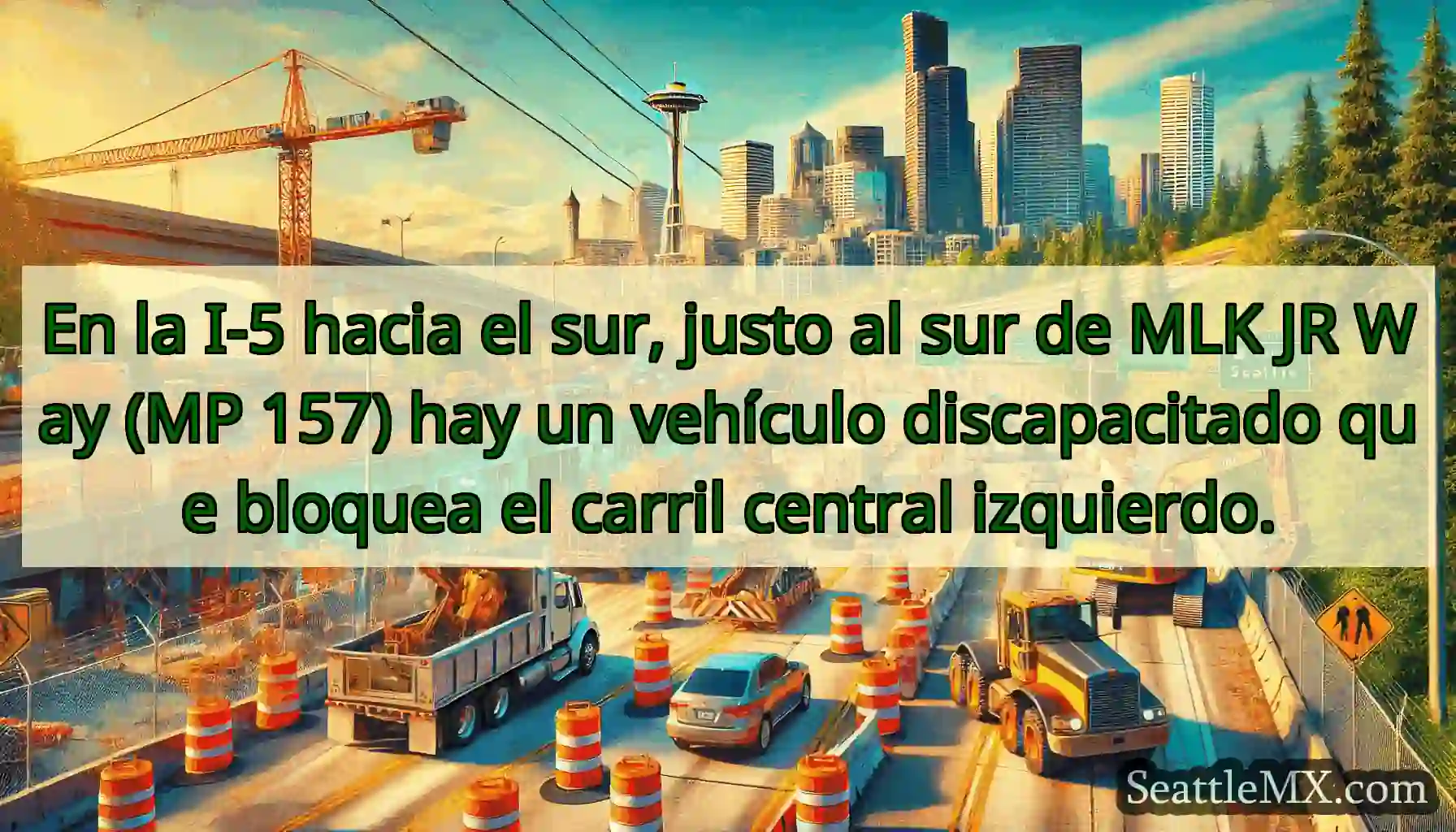 En la I-5 hacia el sur, justo al sur de MLK JR