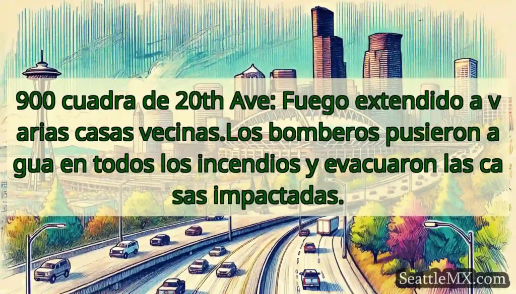 900 cuadra de 20th Ave: Fuego extendido a varias