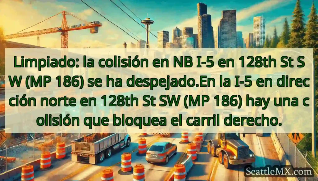 Limpiado: la colisión en NB I-5 en 128th St SW