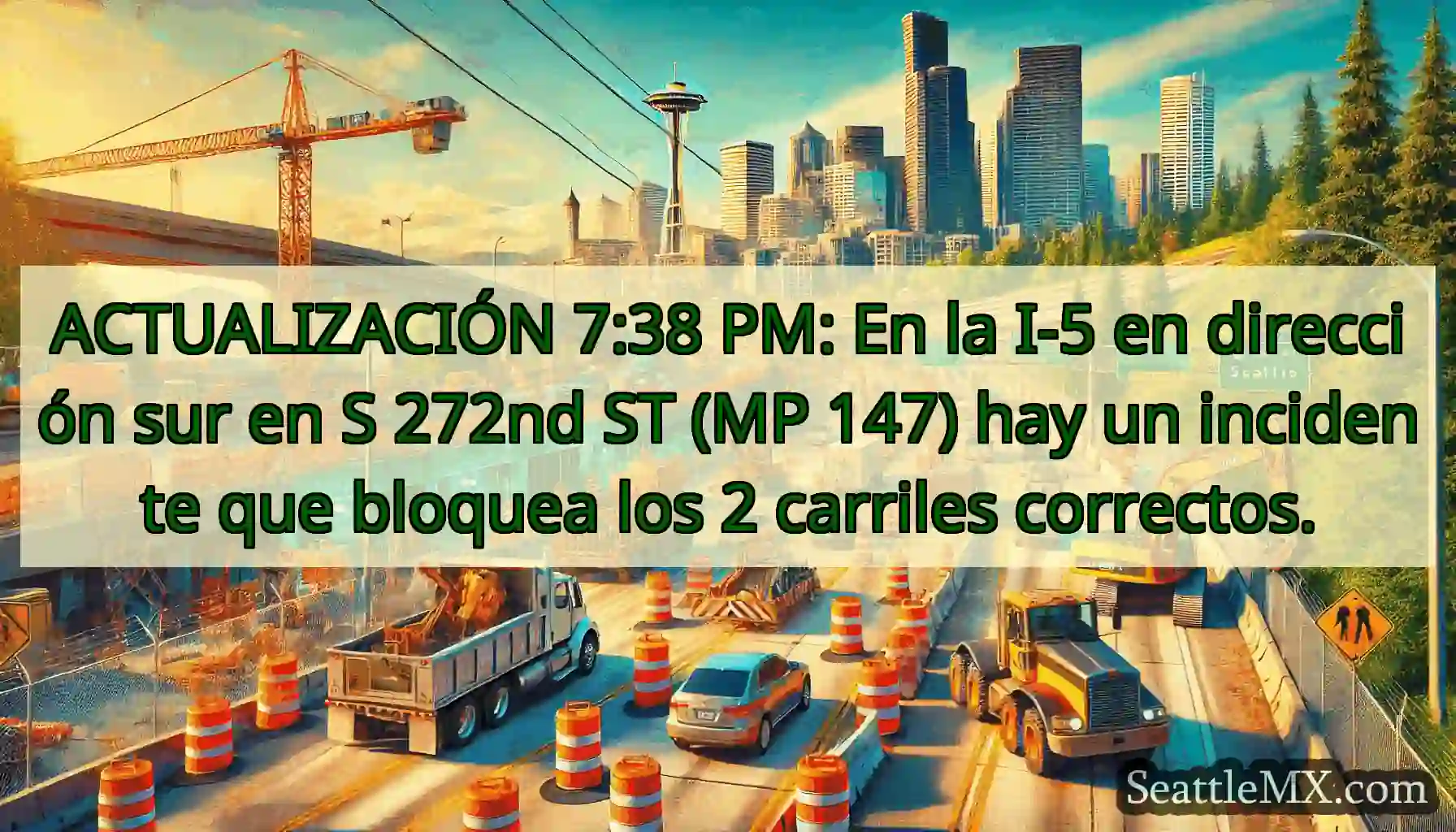 ACTUALIZACIÓN 7:38 PM: En la I-5 en dirección sur
