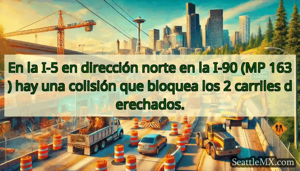 En la I-5 en dirección norte en la I-90 (MP 163)