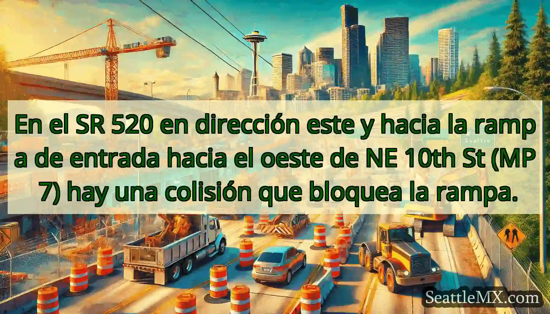 En el SR 520 en dirección este y hacia la rampa