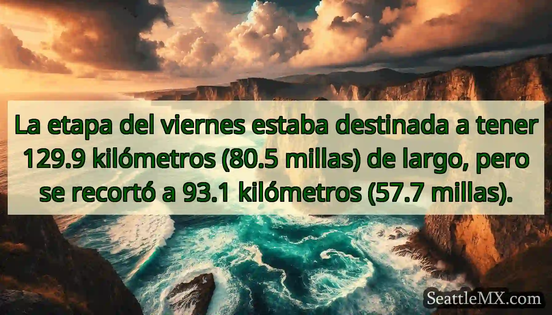 La etapa del viernes estaba destinada a tener