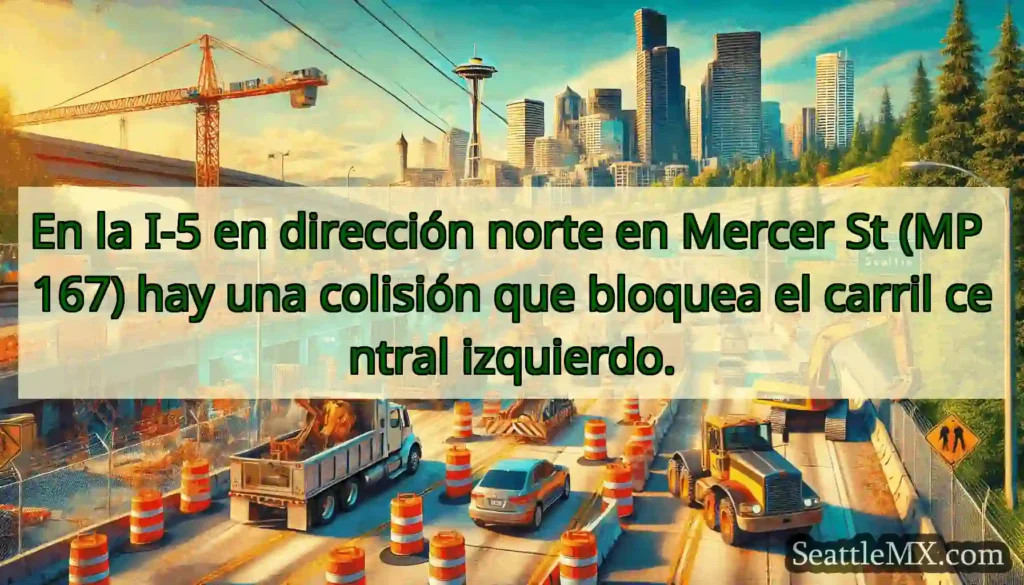 En la I-5 en dirección norte en Mercer St (MP