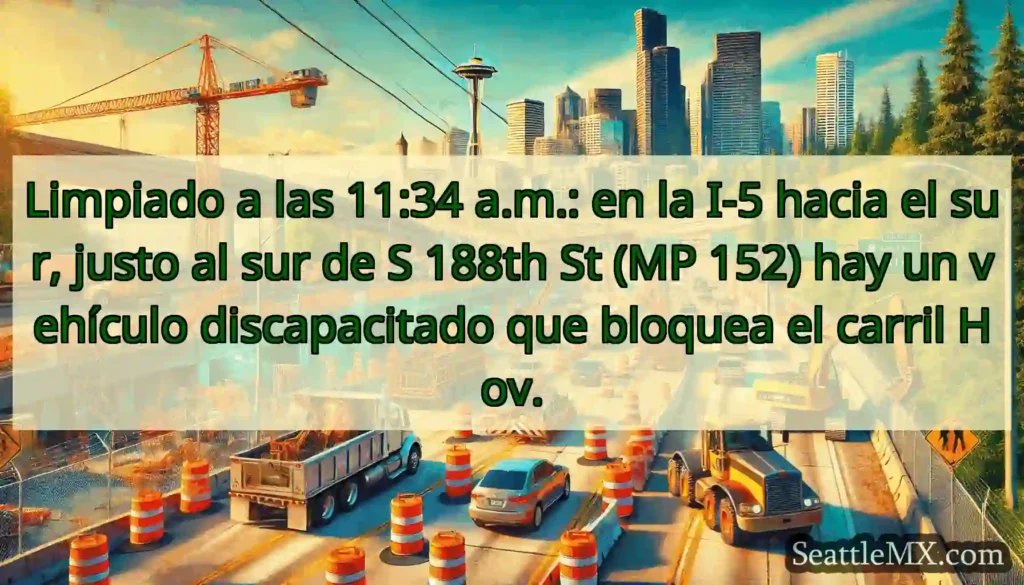 Limpiado a las 11:34 a.m.: en la I-5 hacia el