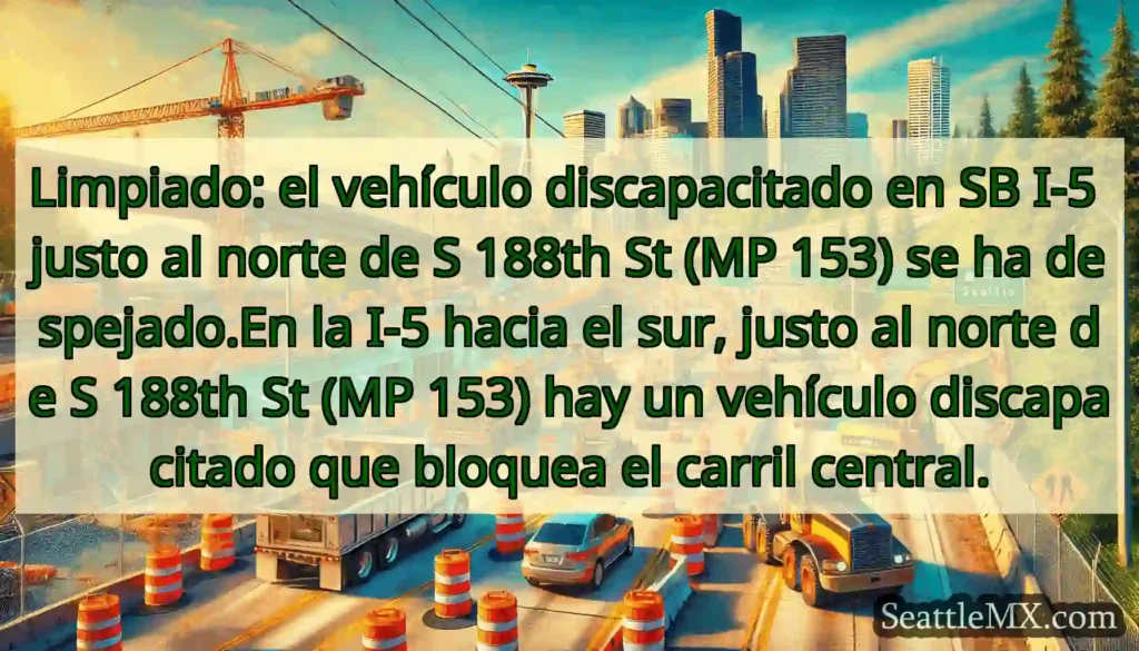 Limpiado: el vehículo discapacitado en SB I-5