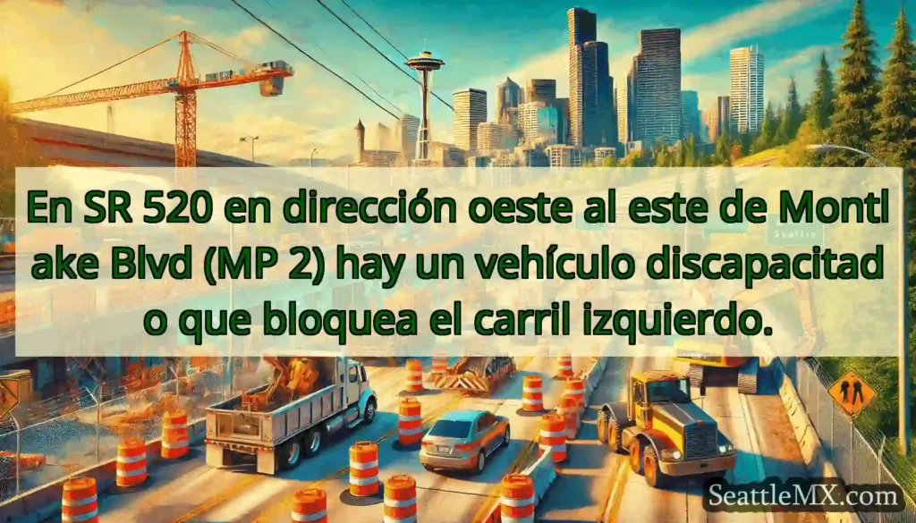 En SR 520 en dirección oeste al este de Montlake