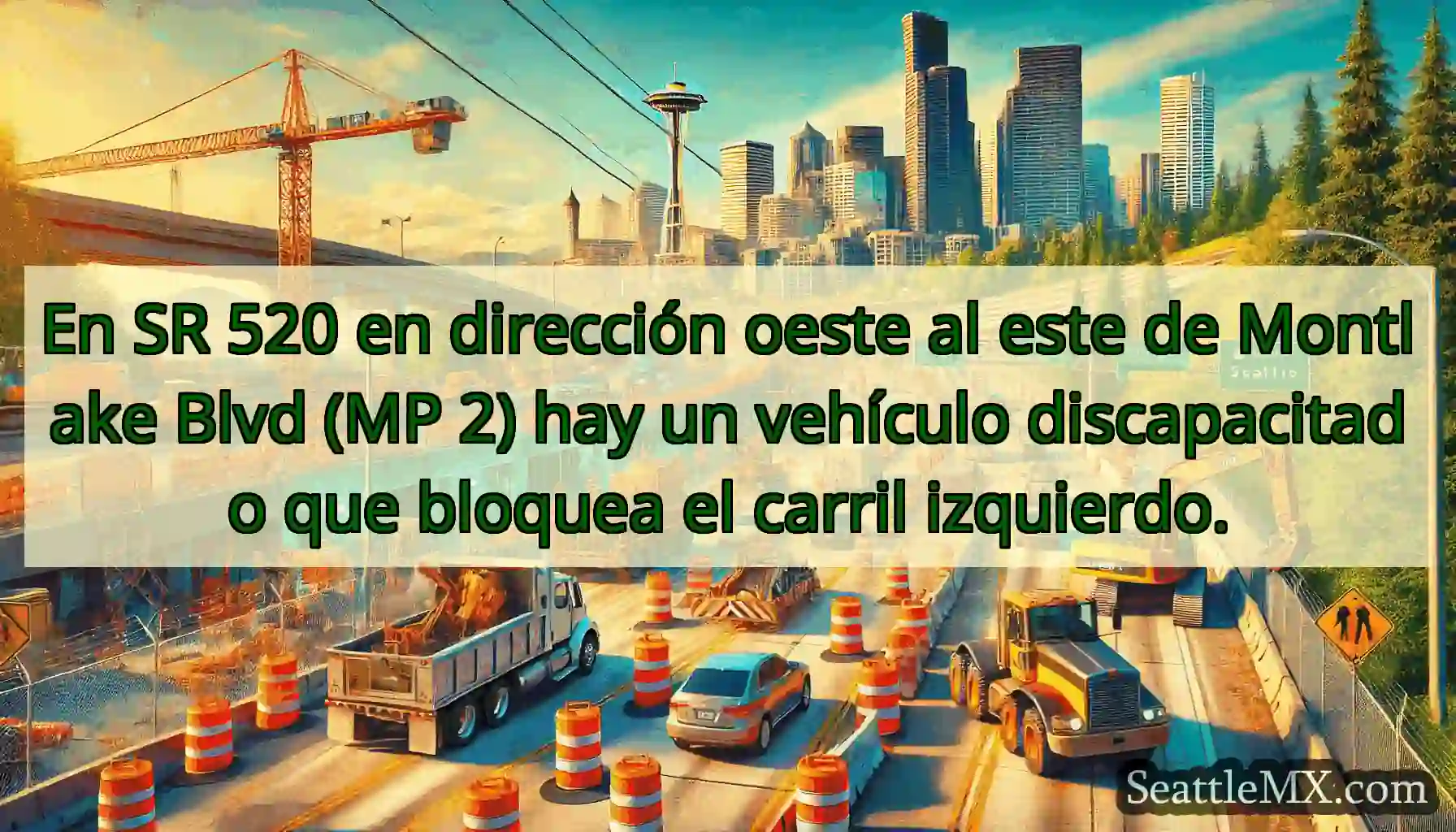 En SR 520 en dirección oeste al este de Montlake