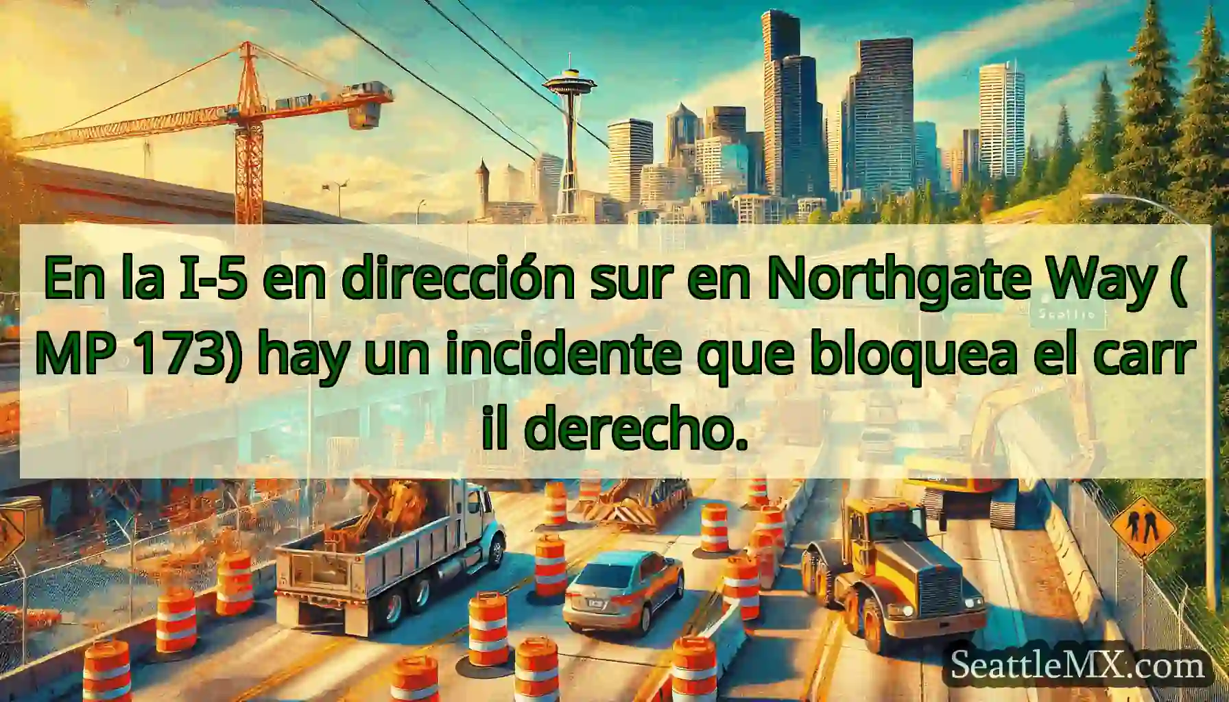 En la I-5 en dirección sur en Northgate Way (MP