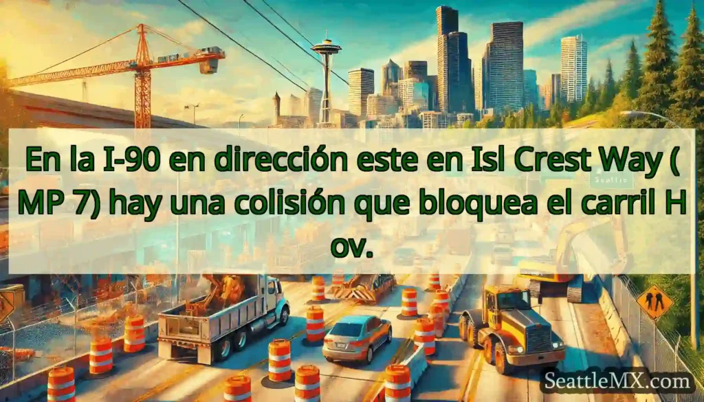 En la I-90 en dirección este en Isl Crest Way (MP