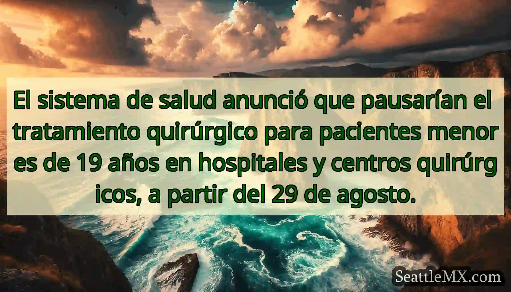 El sistema de salud anunció que pausarían el