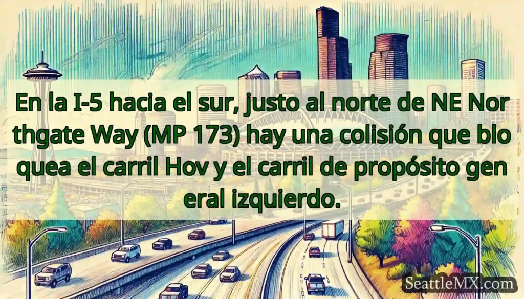 En la I-5 hacia el sur, justo al norte de NE