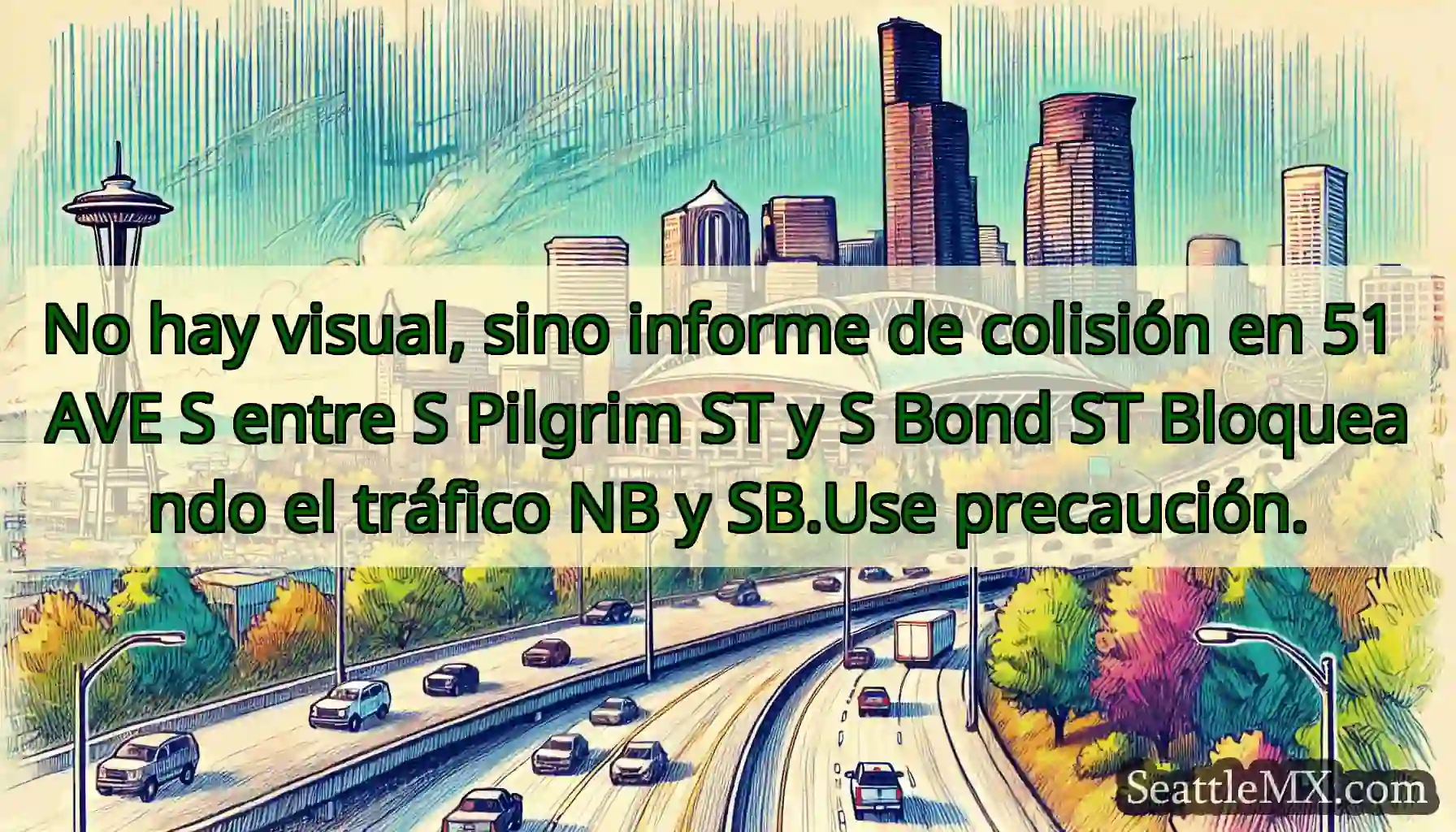No hay visual, sino informe de colisión en 51 AVE