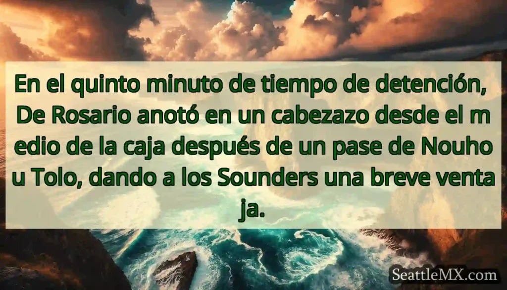 En el quinto minuto de tiempo de detención, De