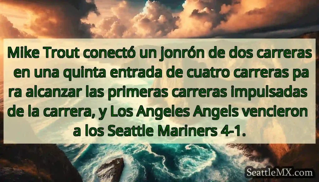 Mike Trout conectó un jonrón de dos carreras en