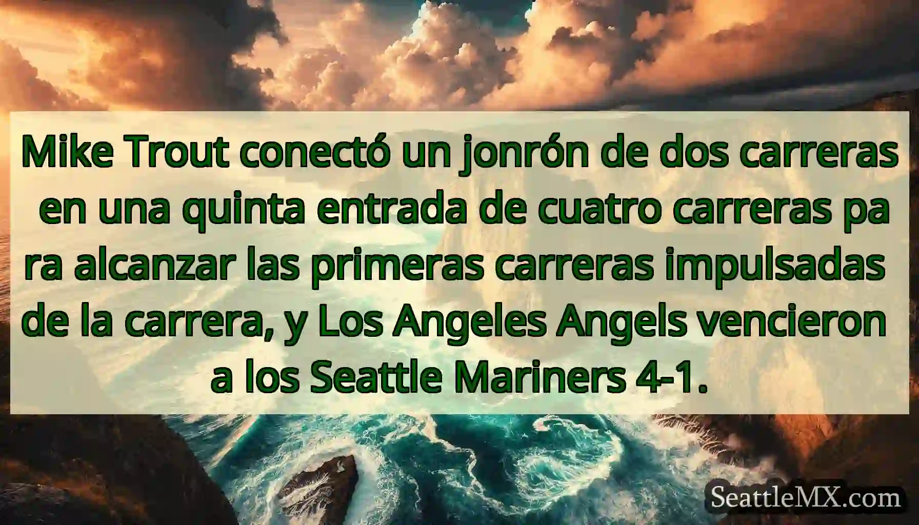 Mike Trout conectó un jonrón de dos carreras en