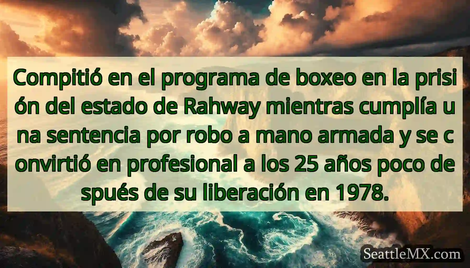 Compitió en el programa de boxeo en la prisión