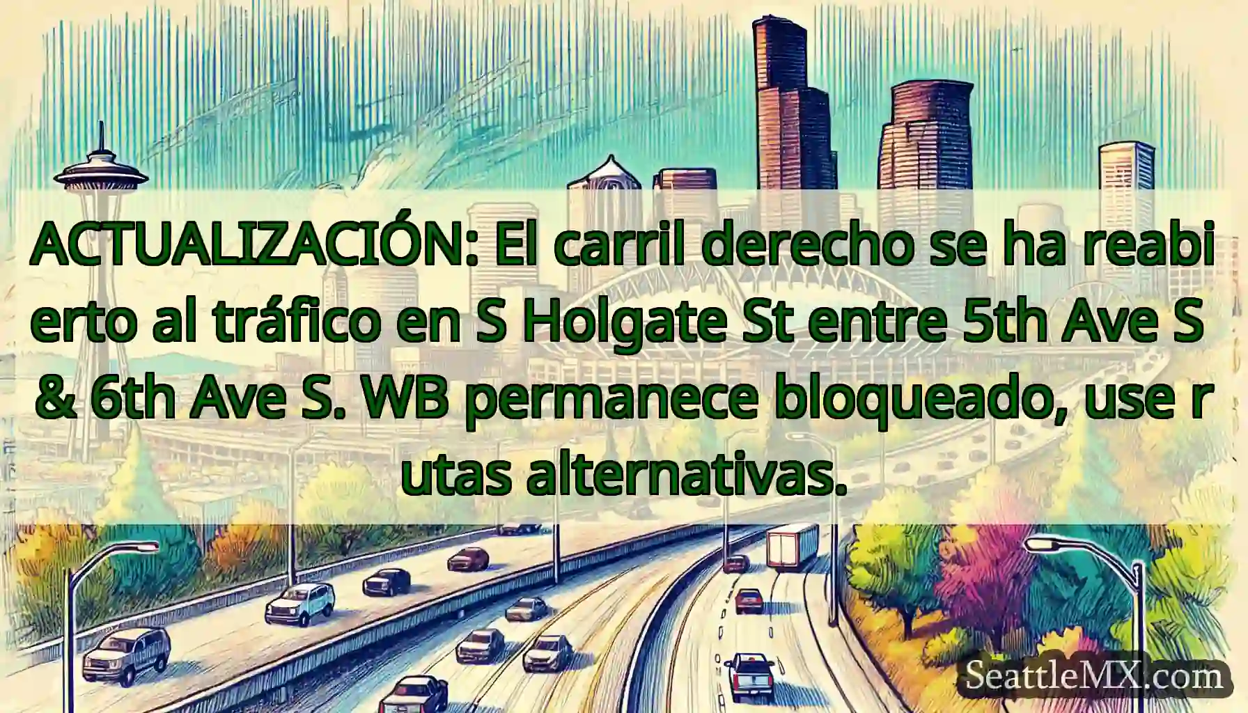 ACTUALIZACIÓN: El carril derecho se ha reabierto