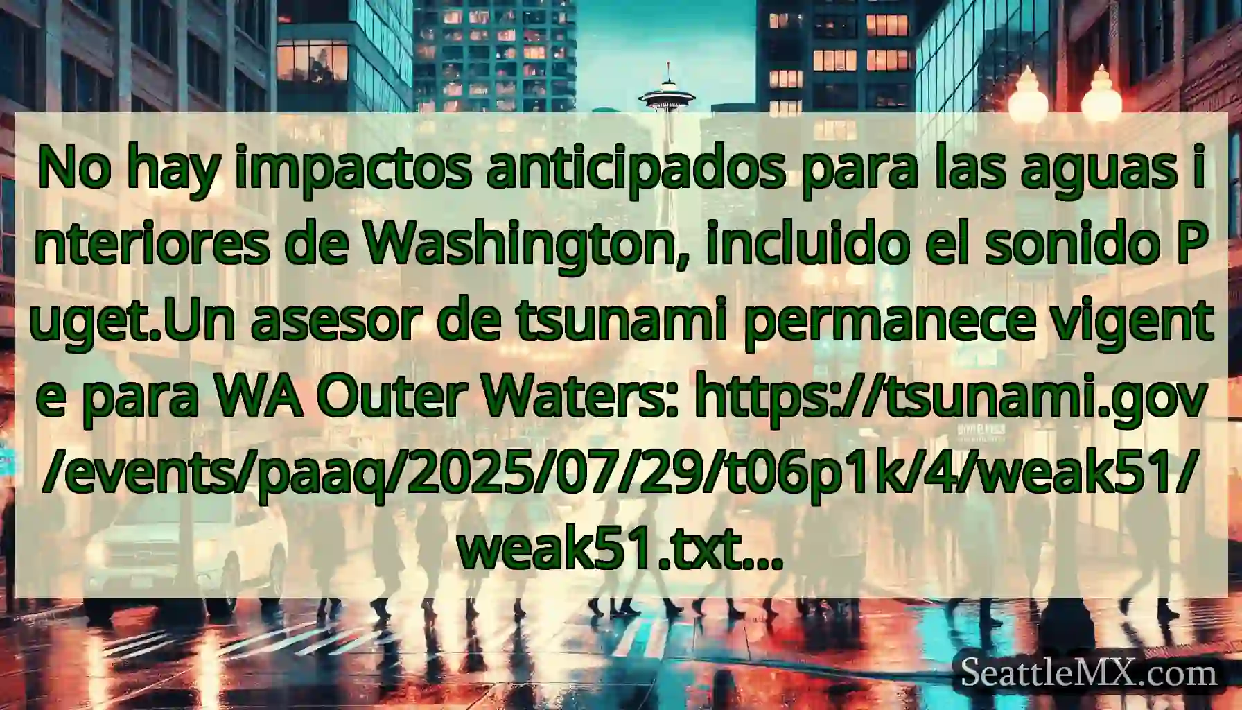 No hay impactos anticipados para las aguas