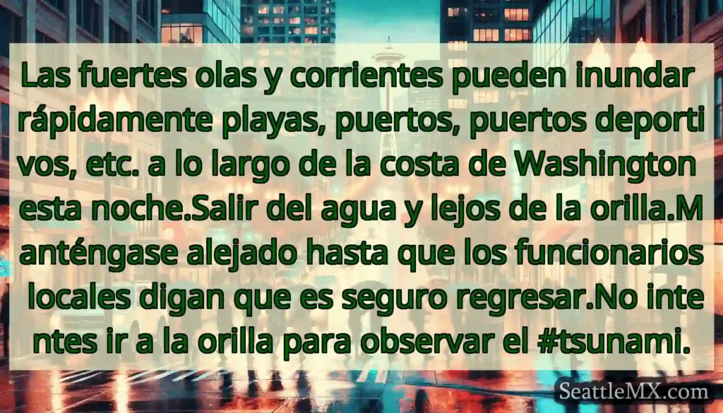 Las fuertes olas y corrientes pueden inundar
