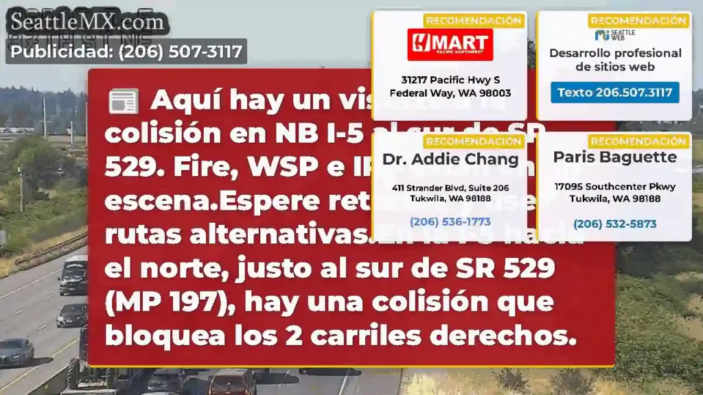 Aquí hay un vistazo a la colisión en NB I-5 al