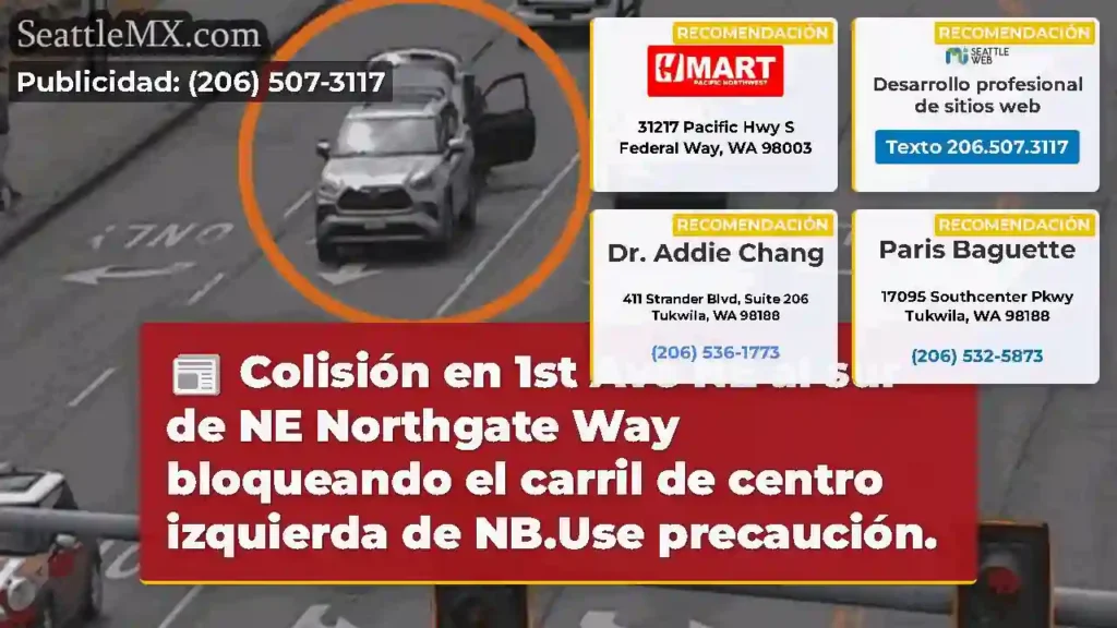 Colisión en 1st Ave NE al sur de NE Northgate Way