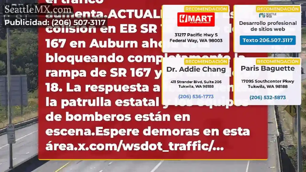 Limpiado: Esta colisión en EB SR 18 justo al este