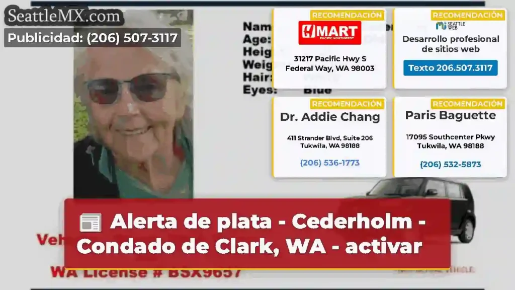Alerta de plata - Cederholm - Condado de Clark,