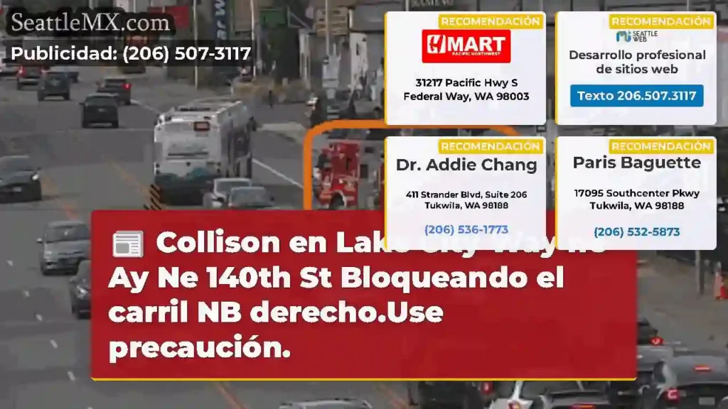 Collison en Lake City Way ne Ay Ne 140th St