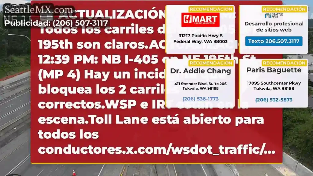 ACTUALIZACIÓN: 12:43 PM: Todos los carriles de