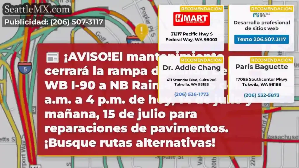 ¡AVISO!El mantenimiento cerrará la rampa de