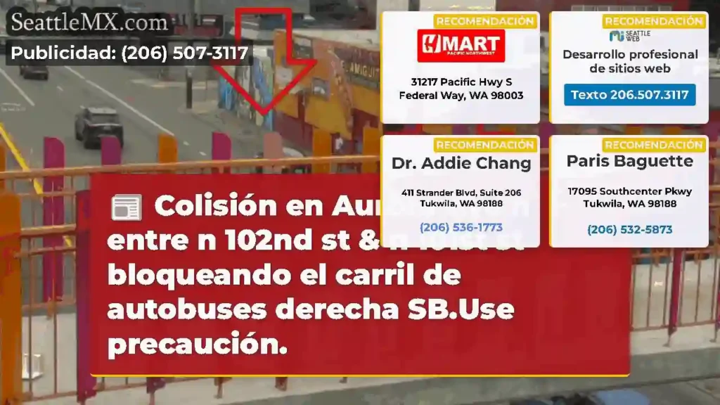 Colisión en Aurora Ave n entre n 102nd st & n