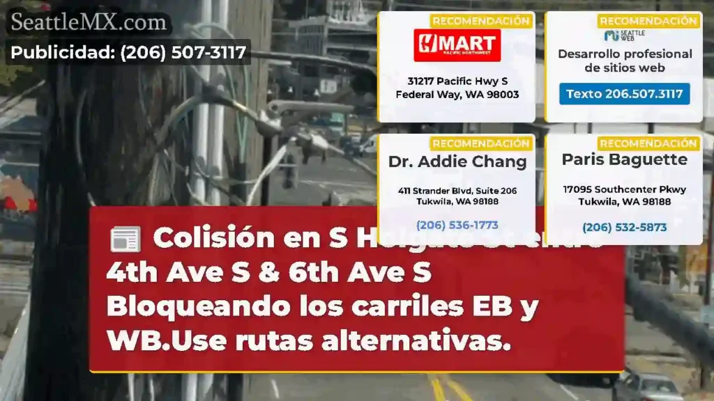Colisión en S Holgate St entre 4th Ave S & 6th