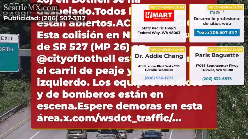 Limpiado: esta colisión en NB I-405 justo al sur