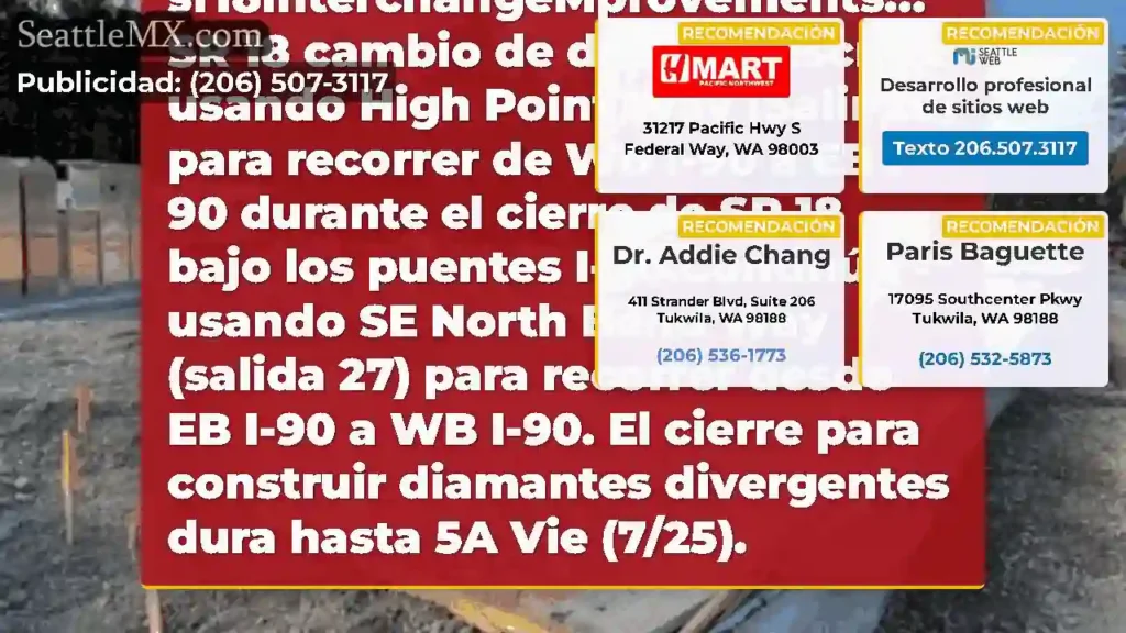Actualización de SR 18 - Lunes 21 de julio