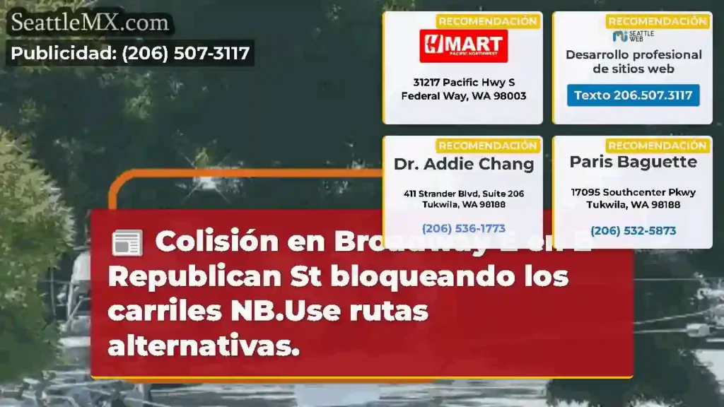 Colisión en Broadway E en E Republican St