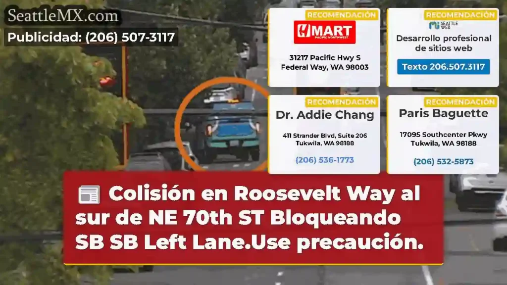 Colisión en Roosevelt Way al sur de NE 70th ST