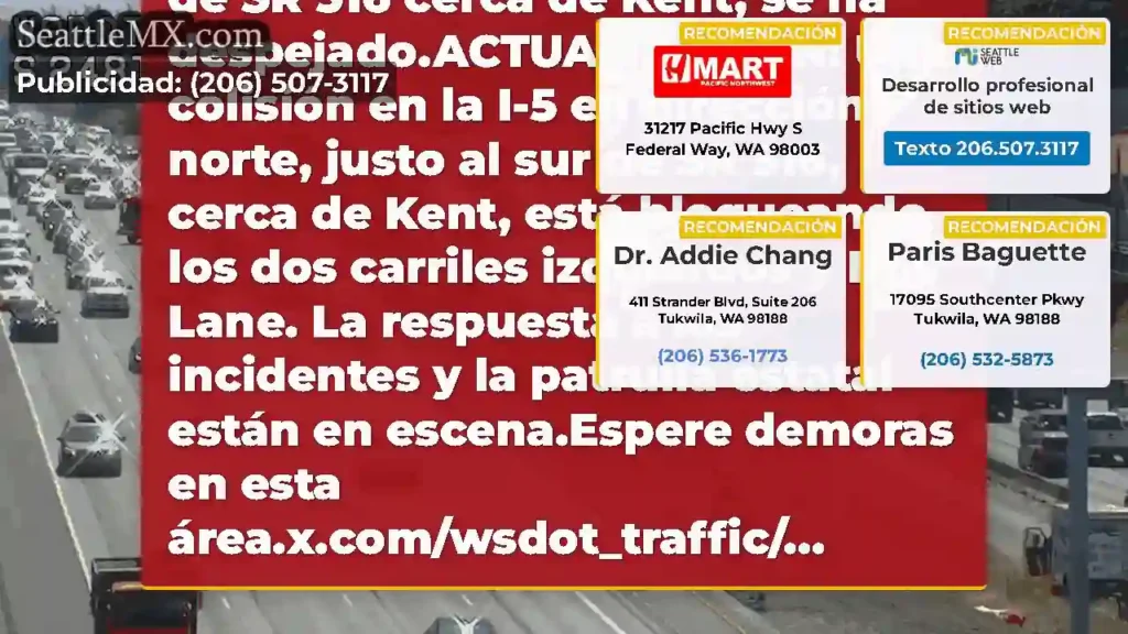 Limpiado: la colisión en la I-5 en dirección