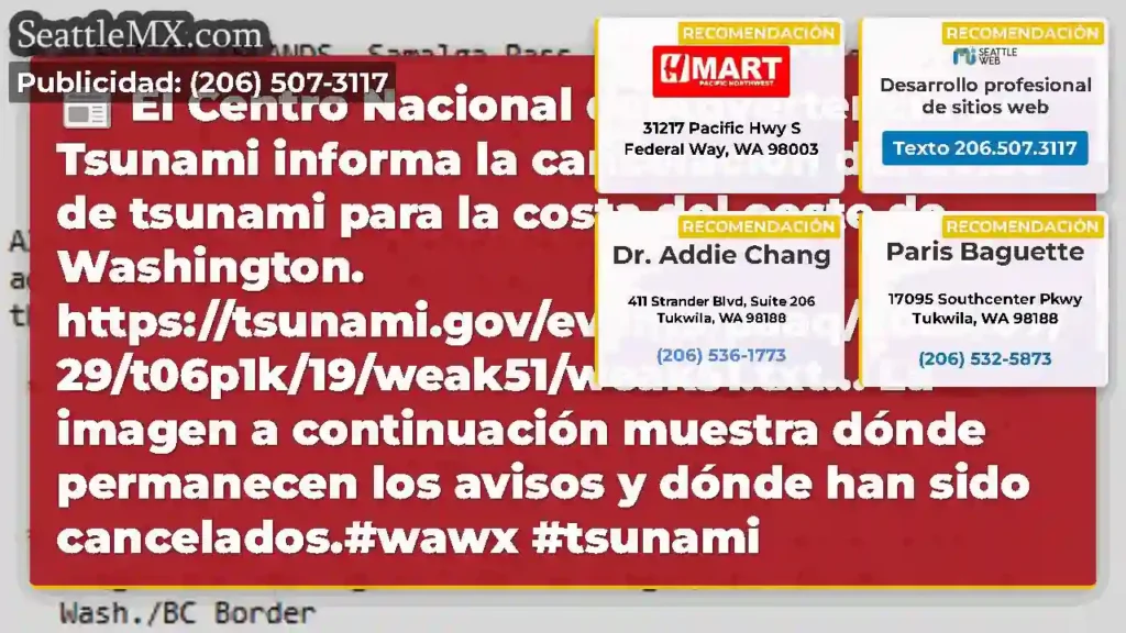 El Centro Nacional de Advertencia de Tsunami