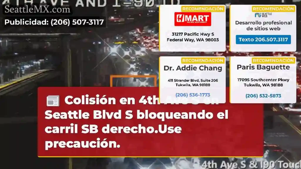 Colisión en 4th Ave S en Seattle Blvd S