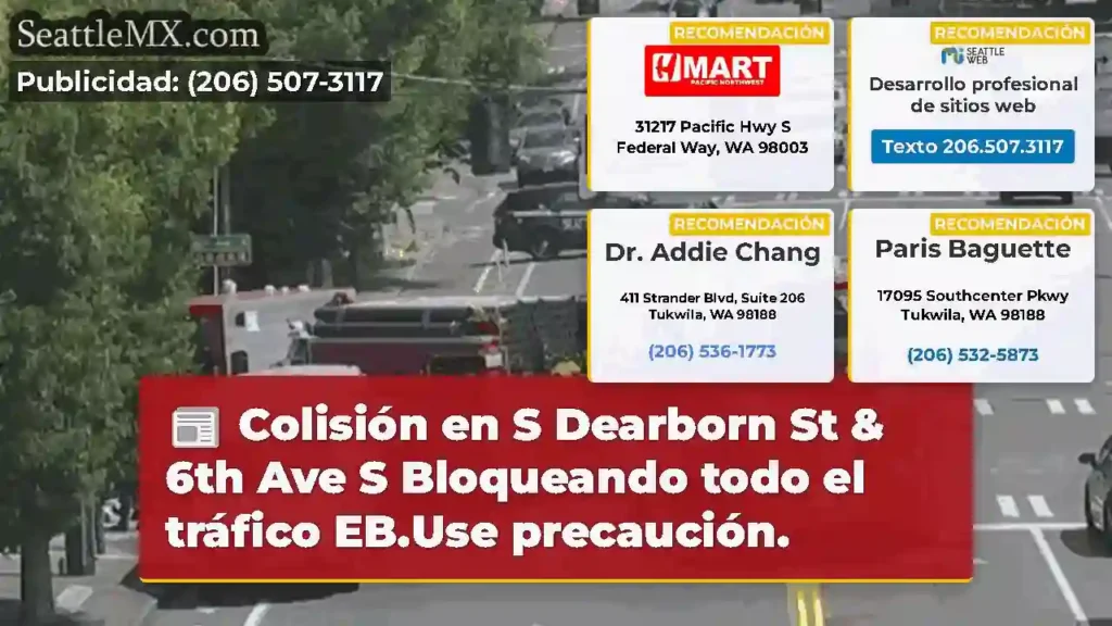 Colisión en S Dearborn St & 6th Ave S Bloqueando