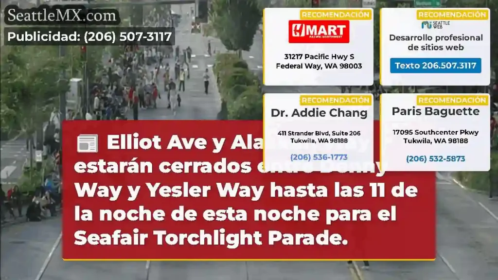 Elliot Ave y Alaskan Way estarán cerrados entre