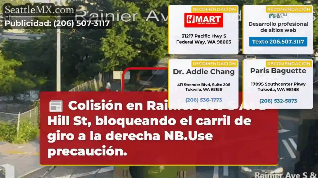 Colisión en Rainier Ave S At S Hill St,